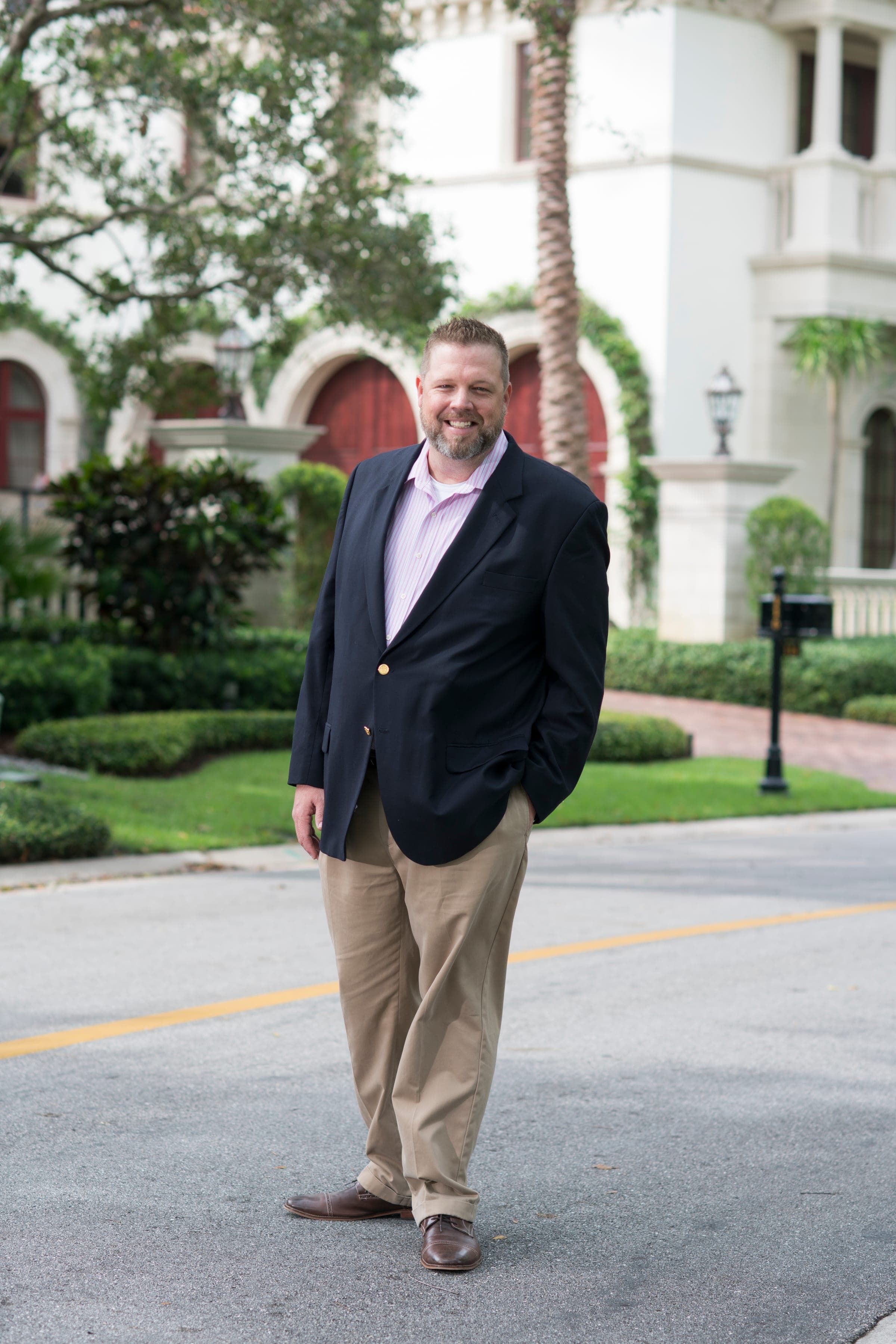 Ben Hoadley at a Florida waterfront estate